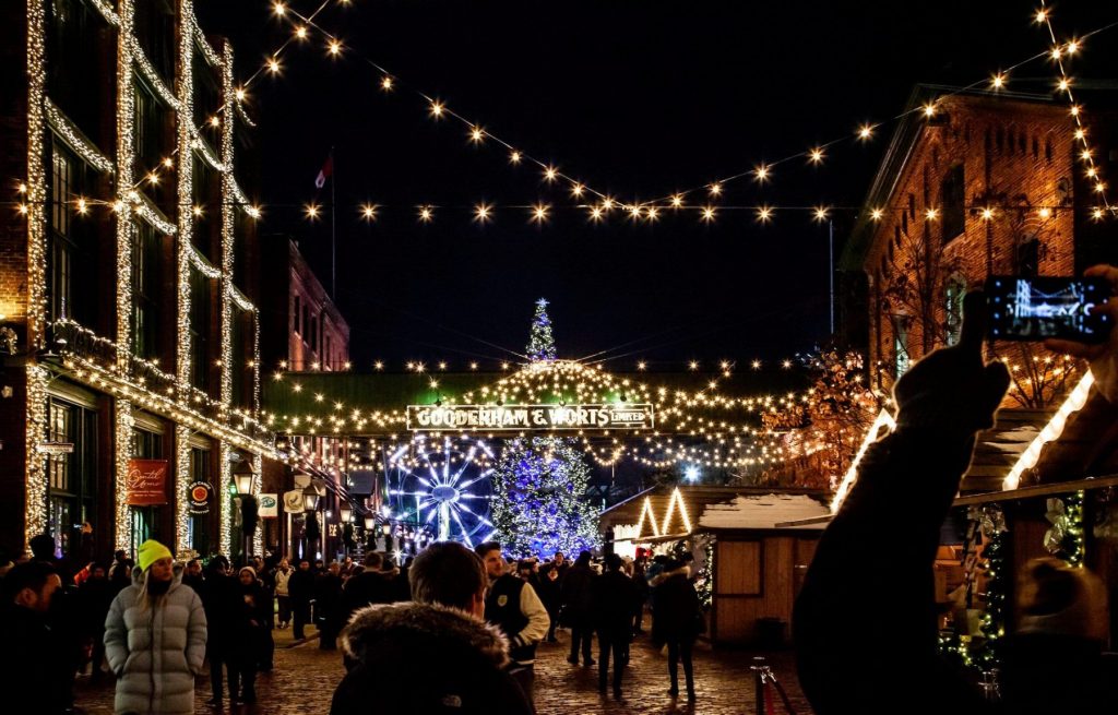 A picture of the Toronto Christmas market