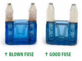 Blown fuse vs good fuse