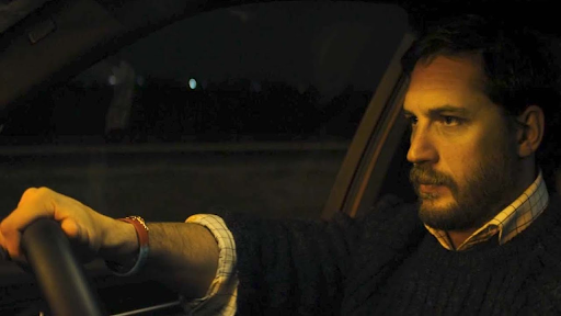 Tom Hardy driving his car in the movie Locke