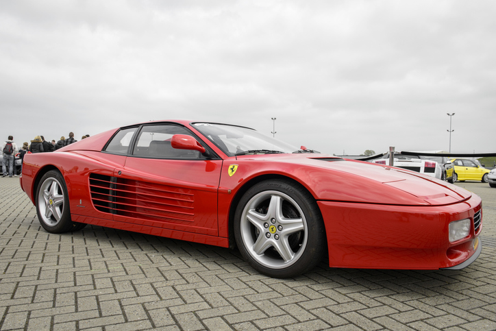 Red Ferrari 512 Testarossa sports car