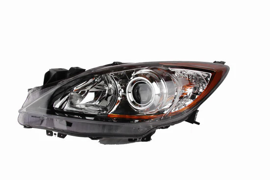 A new left-hand-side halogen headlight assembly for the Mazda 3.